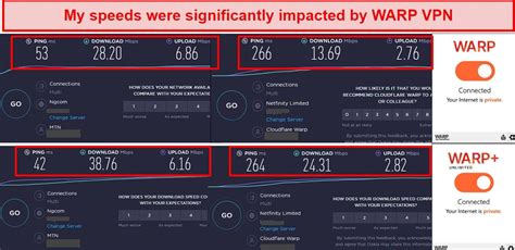 warp vpn speed drops